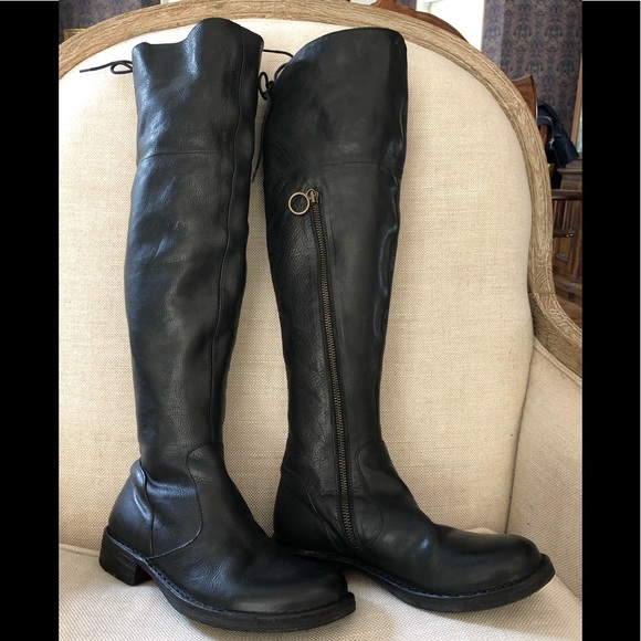 Fiorentini + Baker Shoes - Fiorentini Baker Boots Over Knee Black Zipper